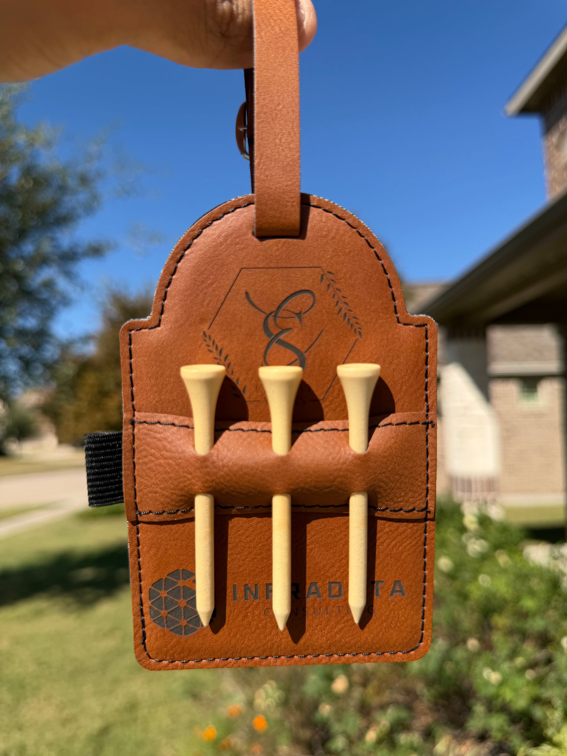 Golf Bag Tag with Tee holders E&S Creative Works