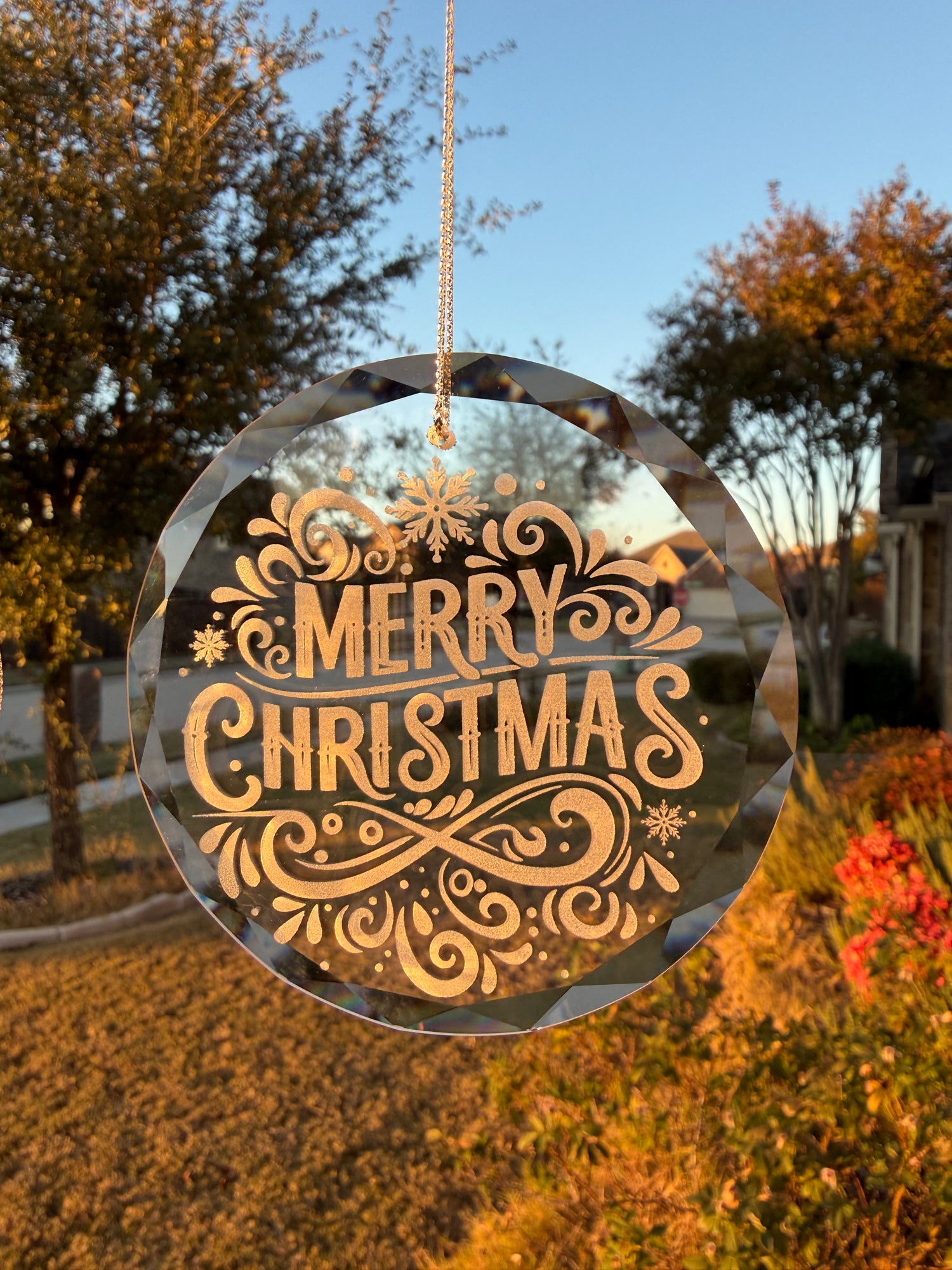 Crystal Ornaments - Engraved E&S Creative Works