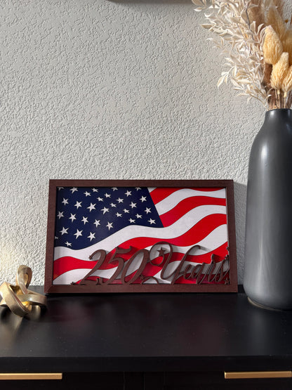 USA Flag Sign – 250 Years