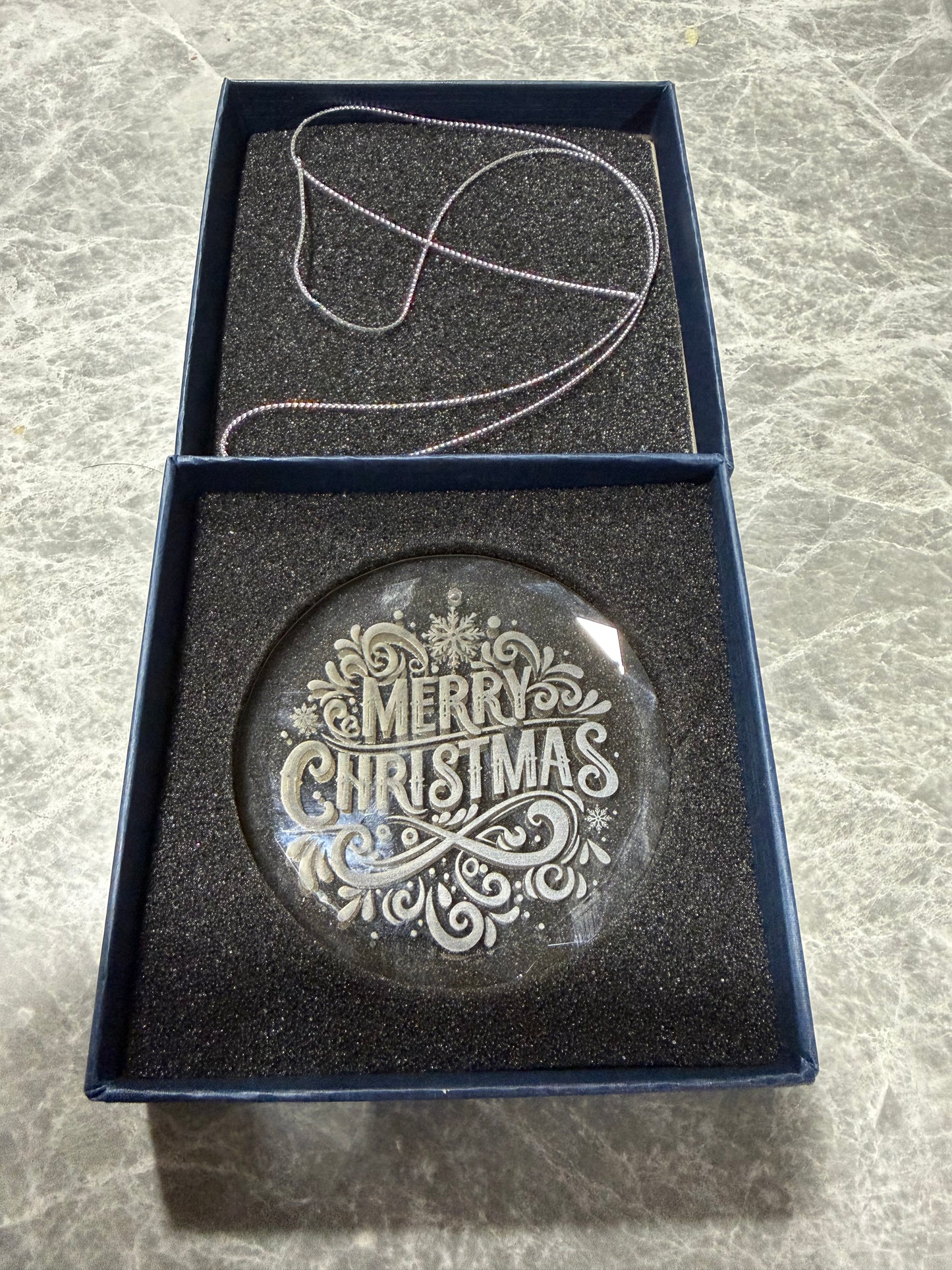 Crystal Ornaments - Engraved E&S Creative Works