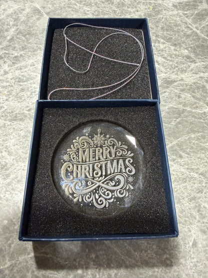 Crystal Ornaments - Engraved E&S Creative Works
