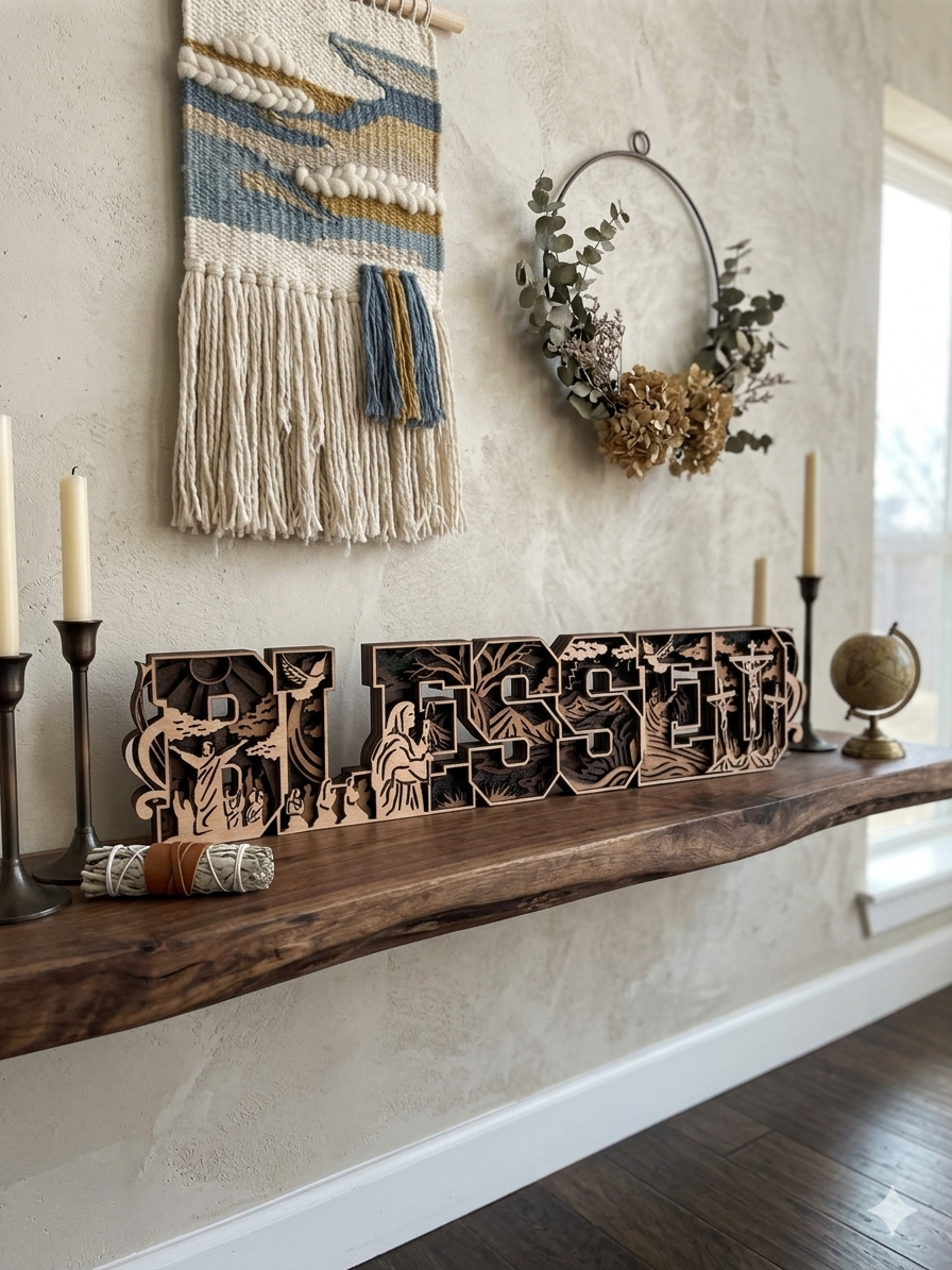 ‘BLESSED’ 3D sign