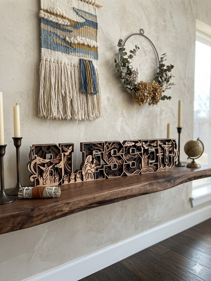 ‘BLESSED’ 3D sign