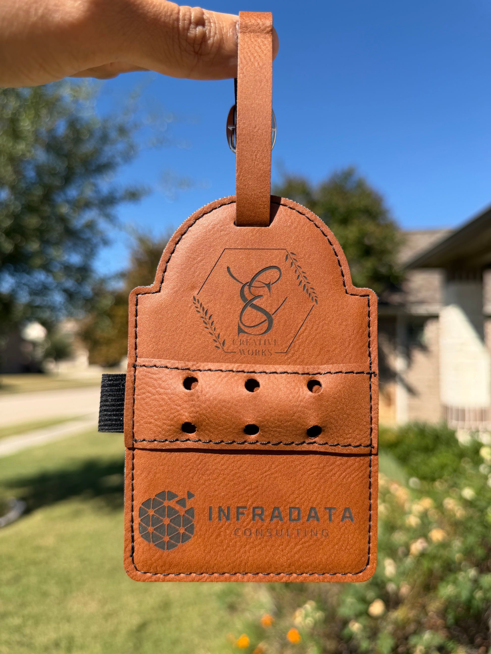 Golf Bag Tag with Tee holders E&S Creative Works
