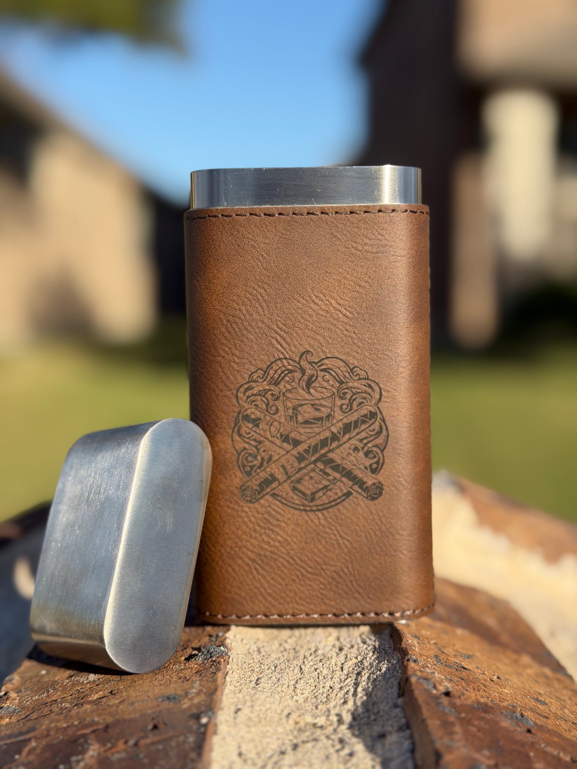 Leatherette Cigar Case with Cutter E&S Creative Works