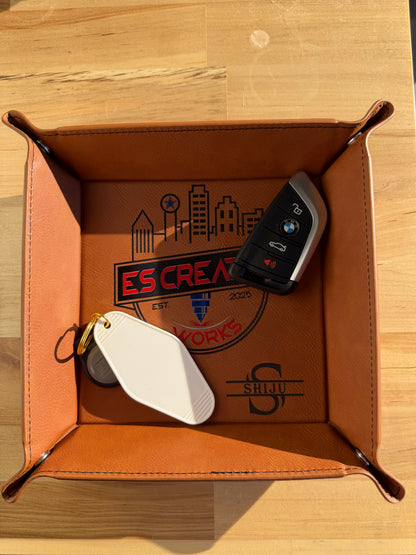 Leather Valet Tray E&S Creative Works