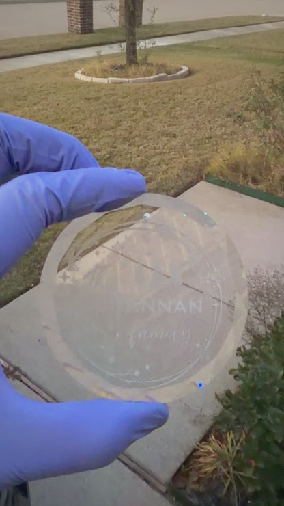 Crystal Ornaments - Engraved