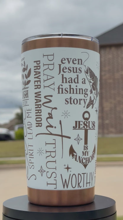 20oz Tumbler - “Man of Faith” Engraved Tumbler